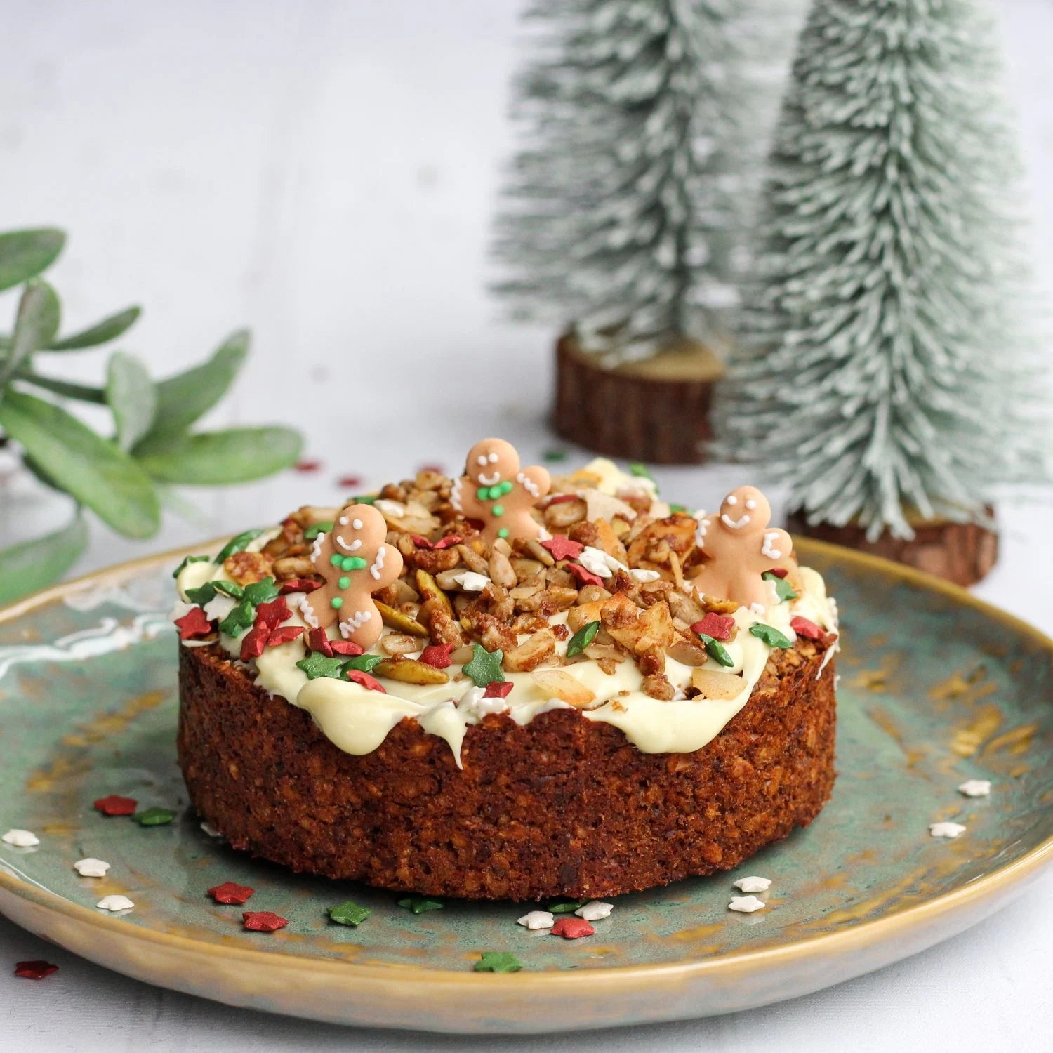 Gingerbread taartje met witte chocolade