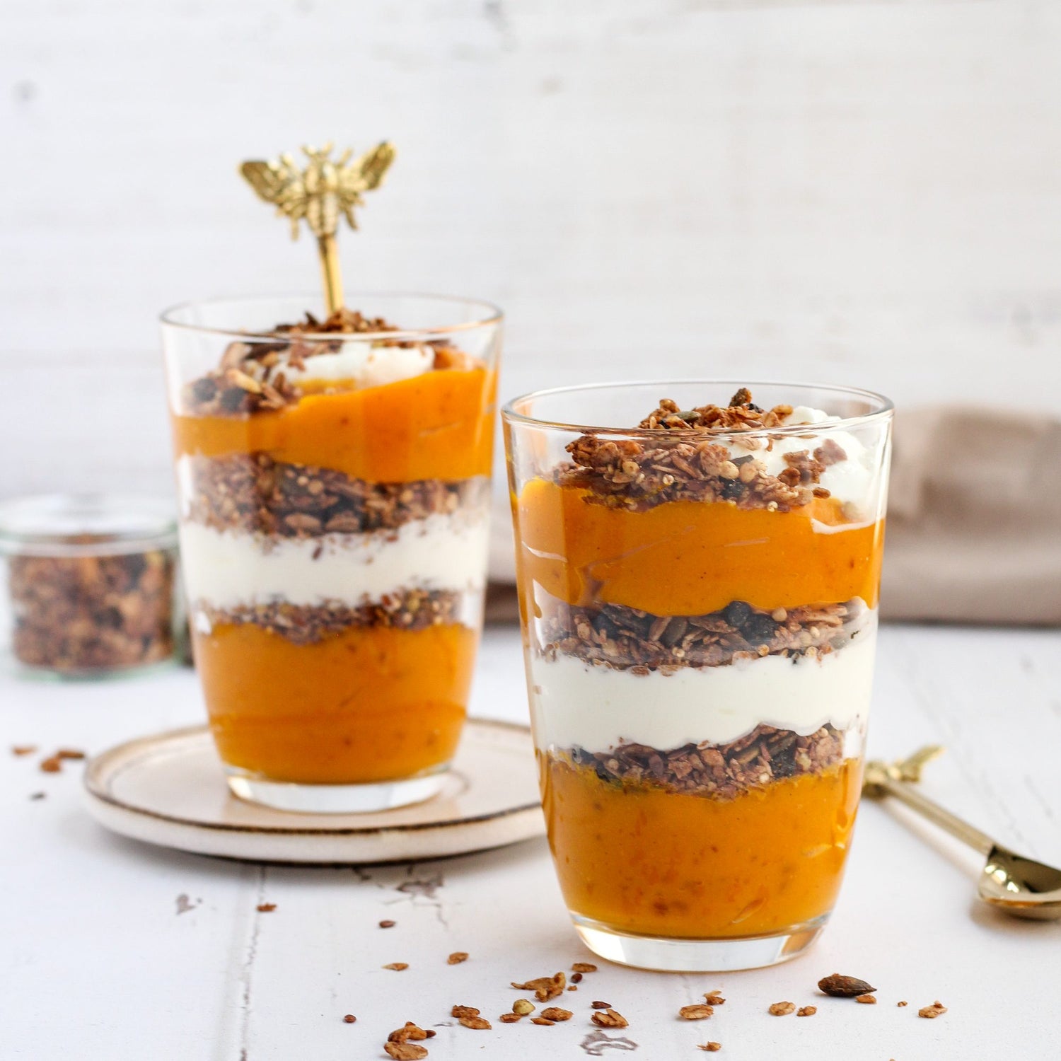 Pompoen yoghurt parfait