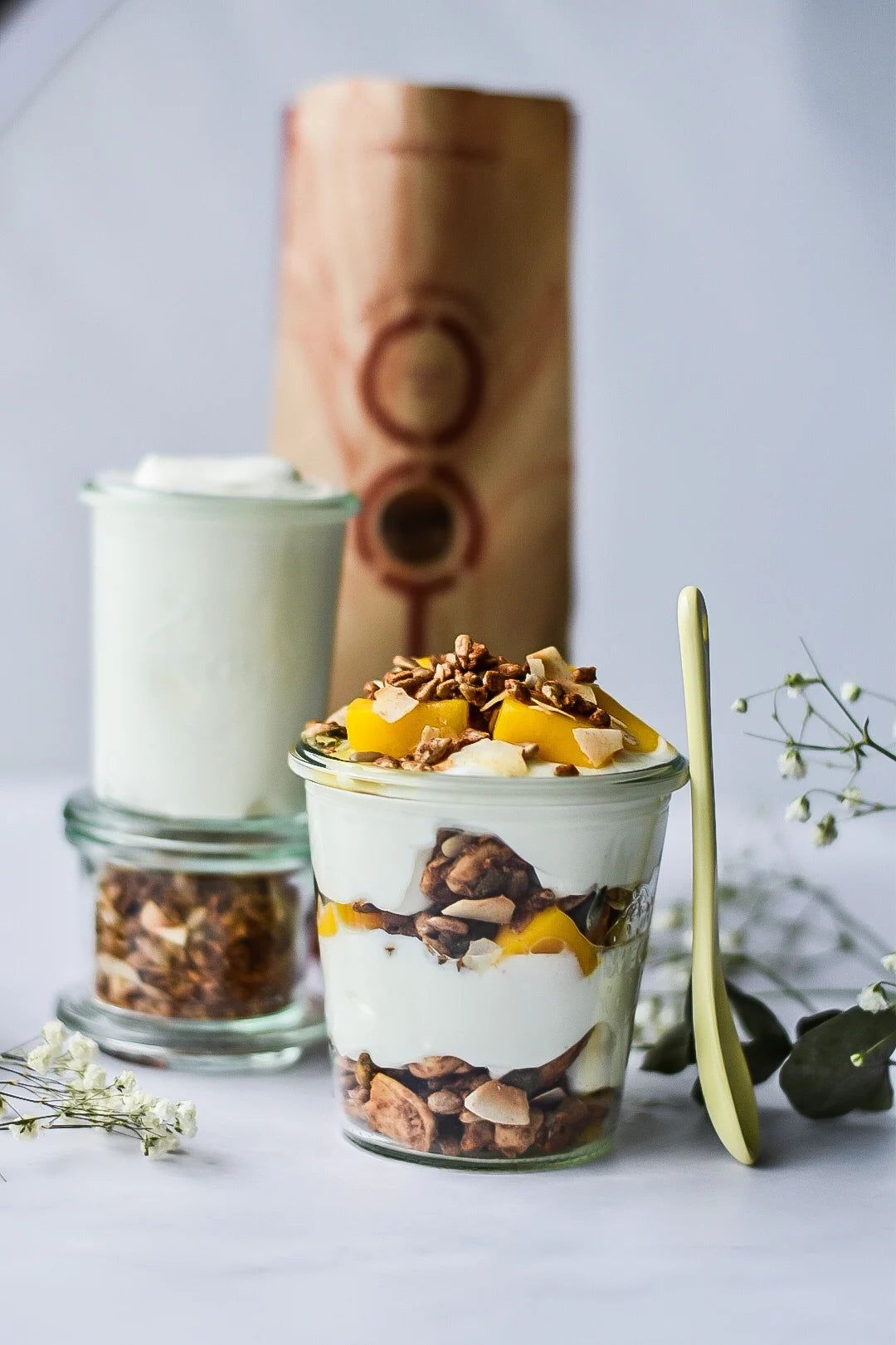 Mango-parfait met Paleo Mix