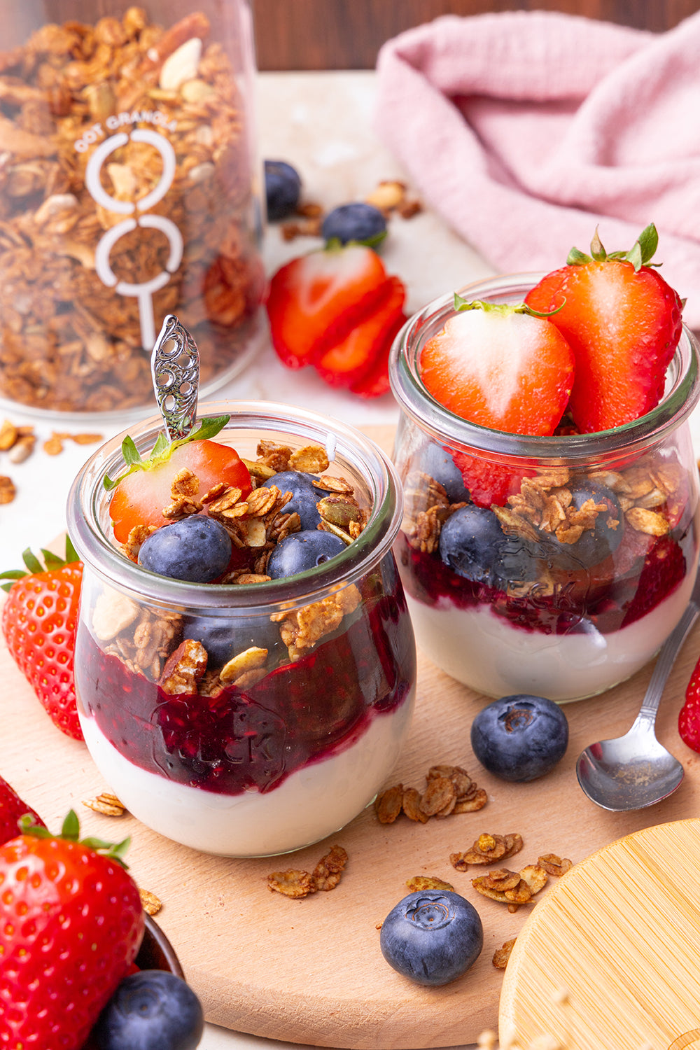 Simpele trifle met rood fruit