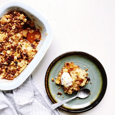 Appel-kaneel crumble