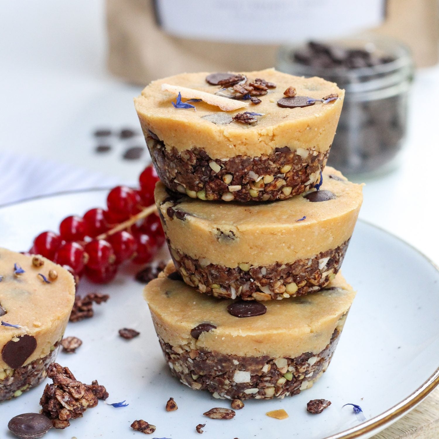 Crunchy granola cookie dough cups