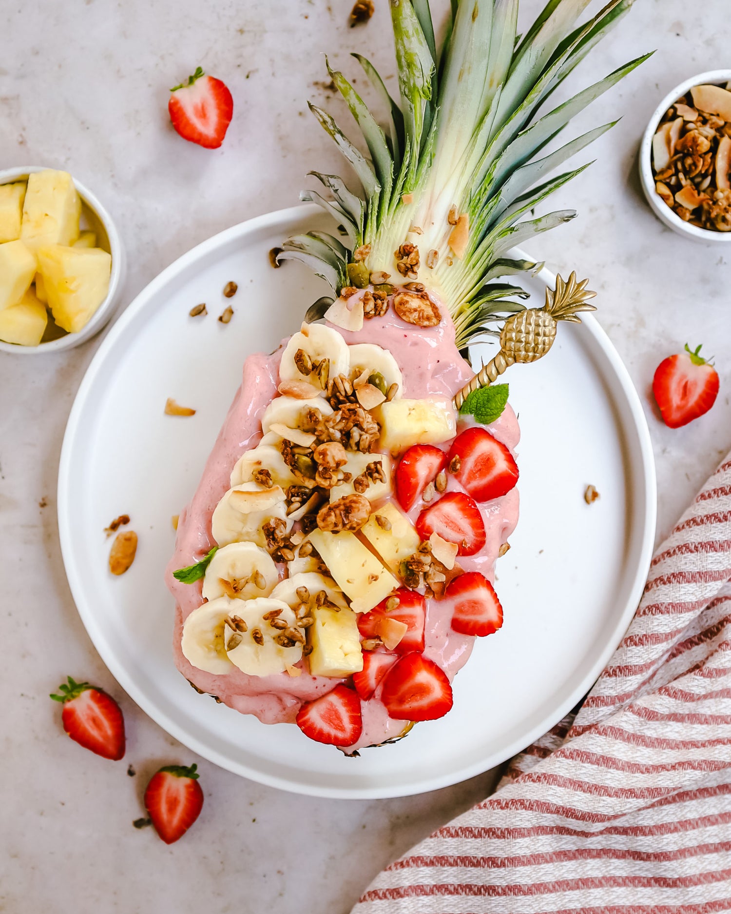 Ananas smoothiebowl met kokosmelk