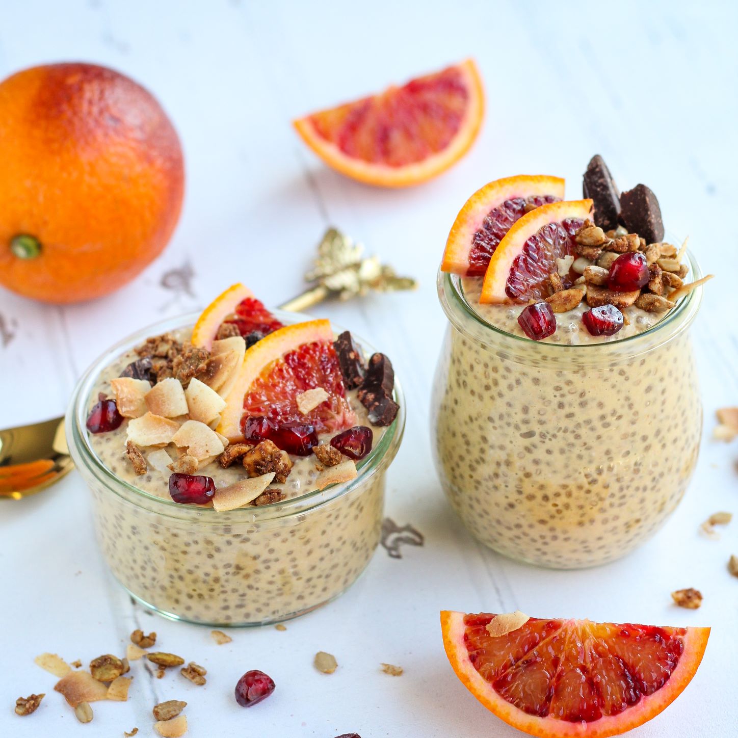 Overnight oats met bloedsinaasappel