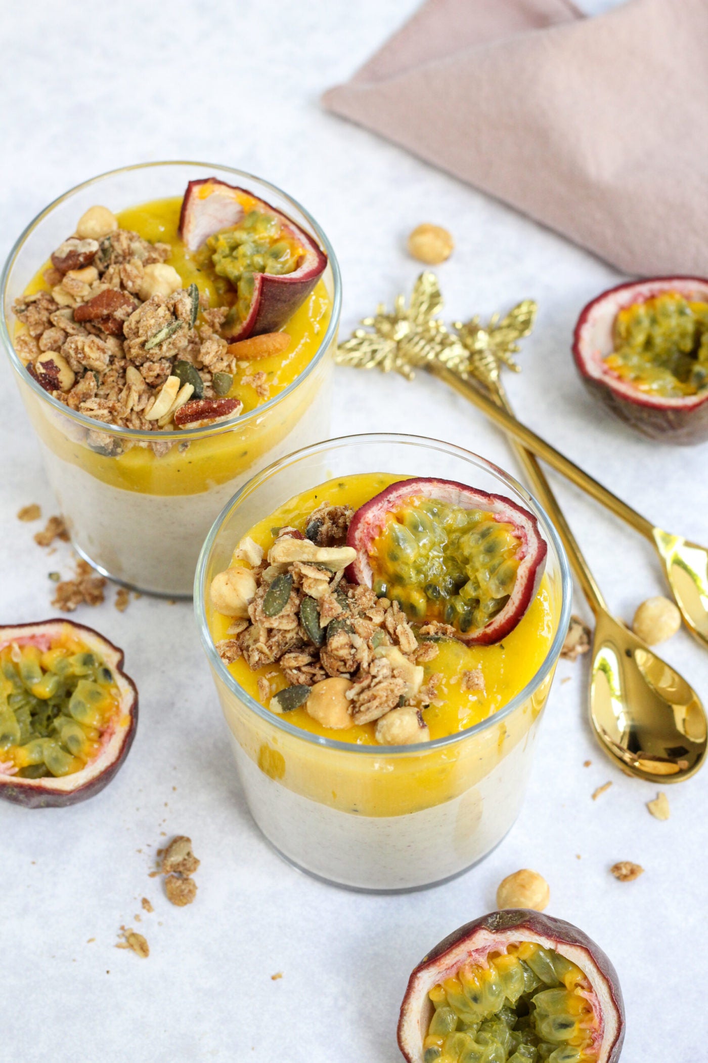 Boekweit porridge met mango-passievrucht crème