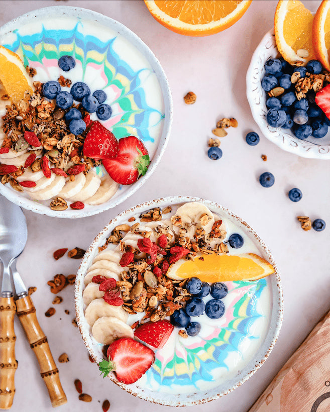 Regenboog yoghurt bowl