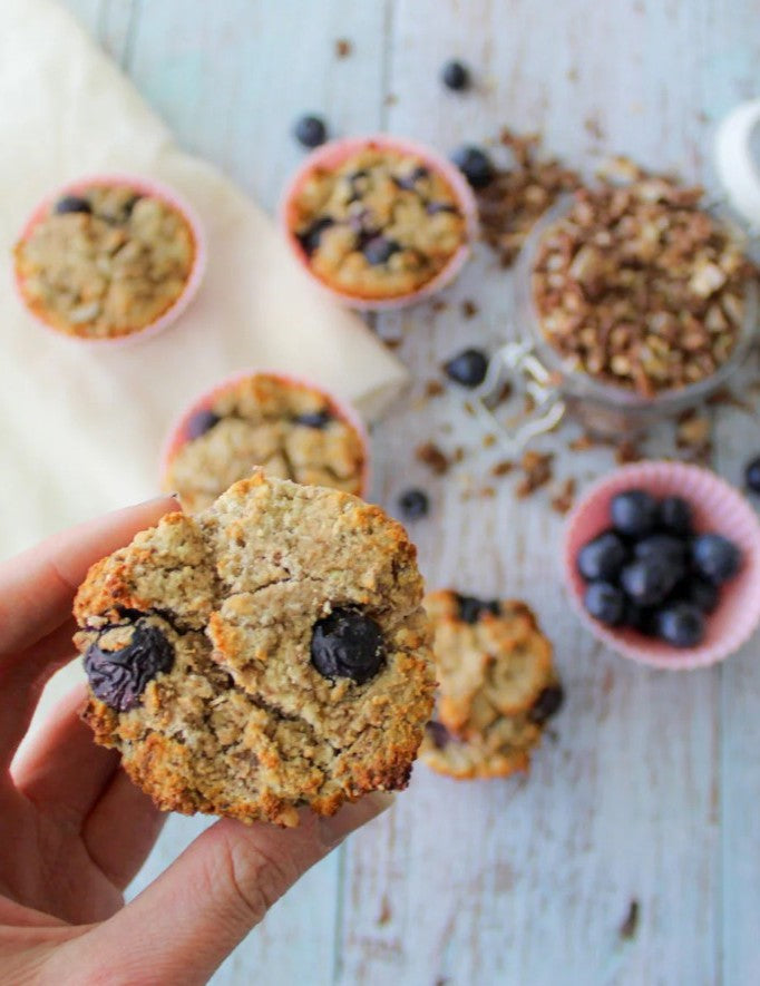 Ontbijtmuffins met blauwe bessen